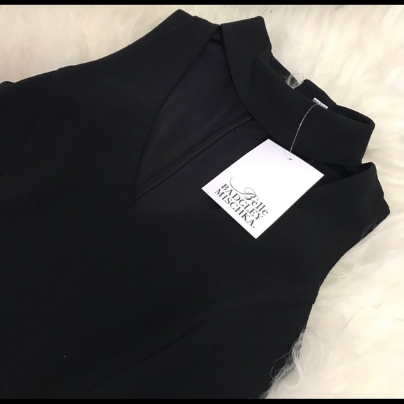 NWT  BADGLEY MISCHKA Choker V-Neck Cocktail Dress - Picture 3 of 4